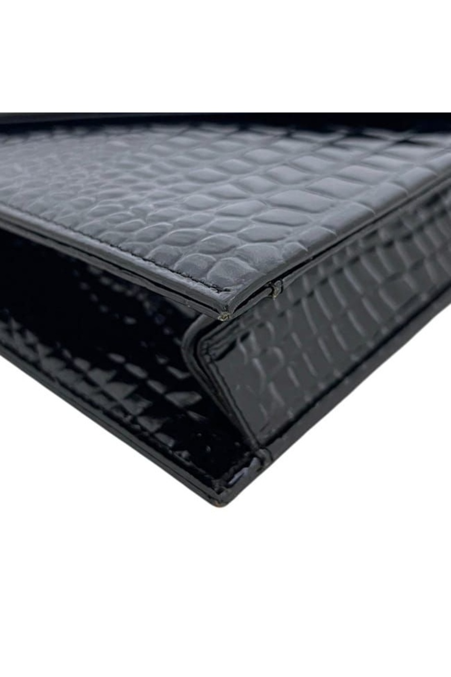 Saint Laurent Clutch Handbag Croco Black - Picture 7 of 10